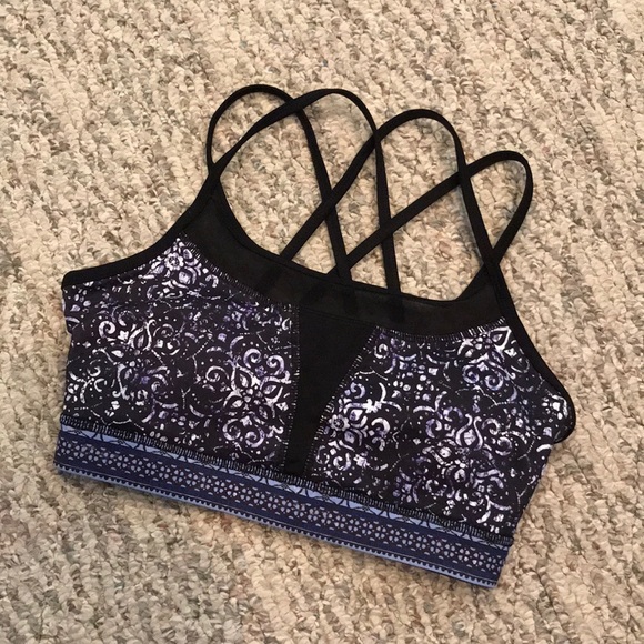 GAIAM Other - Gaiam Purple & Black Strappy Sports Bra